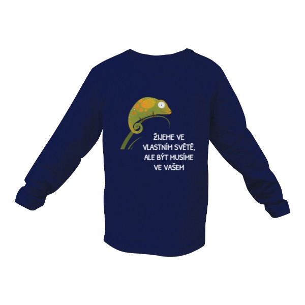 Tričko s potlačou CHAMELEON - ŽIJEME VE VLASTNÍM SVĚTĚ...