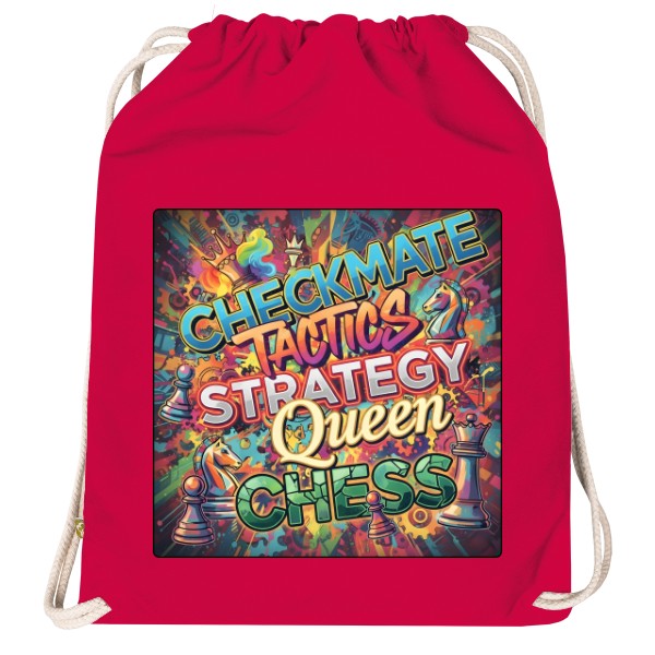 Organic gymsack  s potiskem Checkmate tactics na zádech