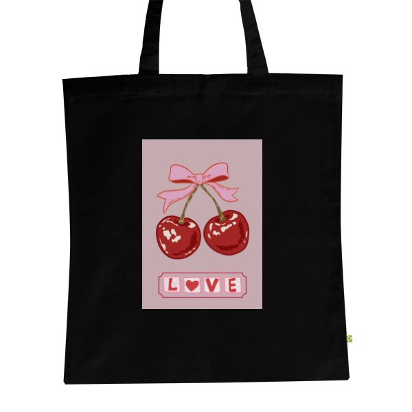 BIO plátěná taška s potiskem Cherry Love taška