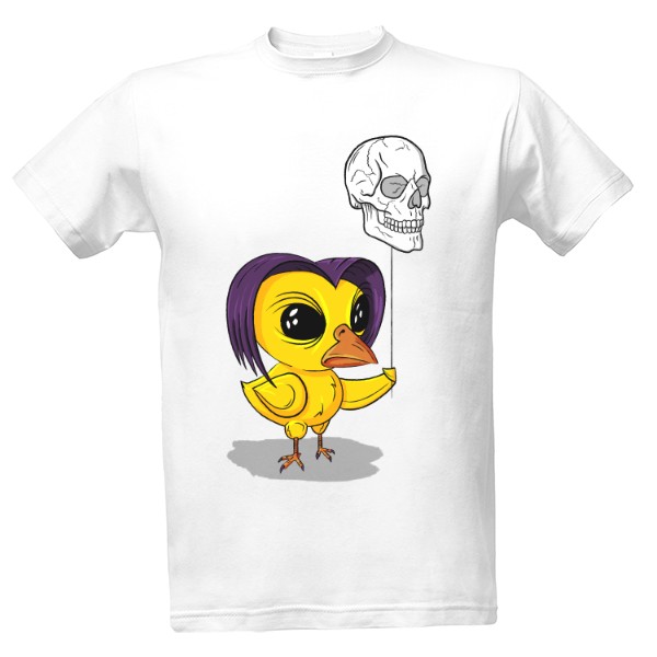 Tričko s potiskem Chick-n-Skul