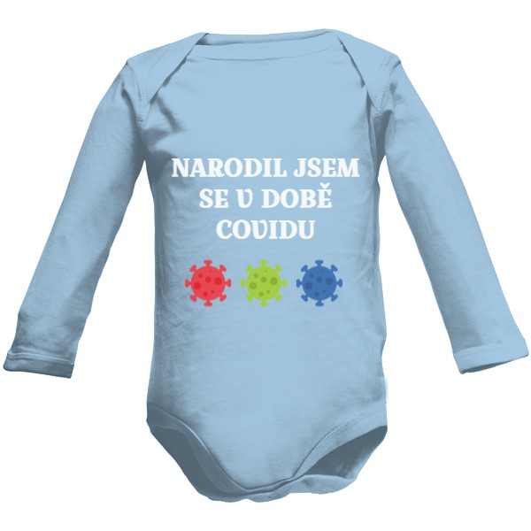 Dětské body Long  s potiskem Chlapecké body long covid