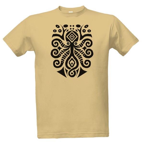 Tričko s potiskem Chobotnice tribal vládce moří černá 