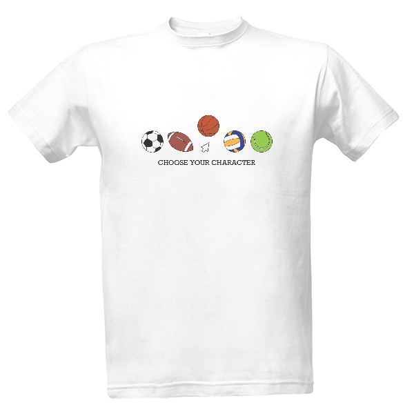 Tričko s potiskem choose basketball