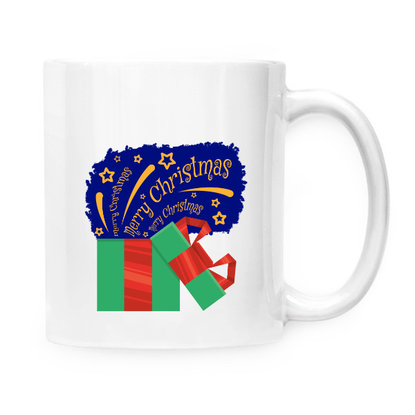 Hrnček malý biely s potlačou Christmas gift