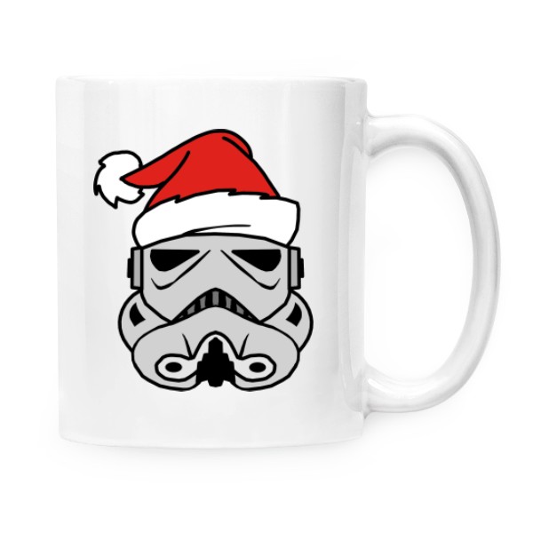 Hrnek malý bílý s potiskem Christmas Trooper