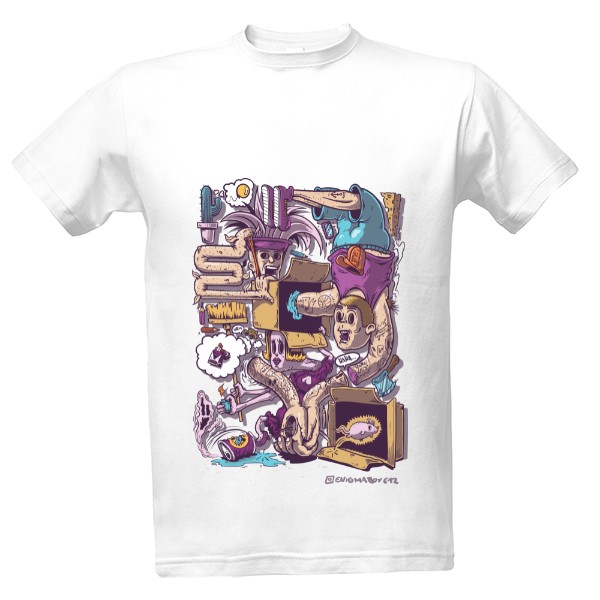 Tričko s potiskem Chytání Myší