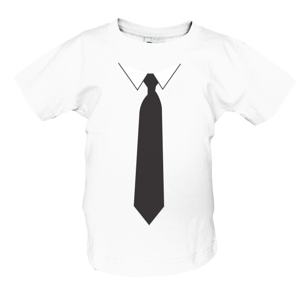 Tričko s potlačou Čierna kravata s golierikom