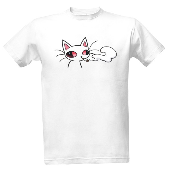 Tričko s potiskem Cigarette Cat
