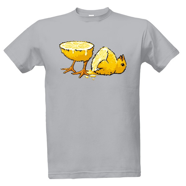 Tričko s potiskem Citronové kuře - Pánské