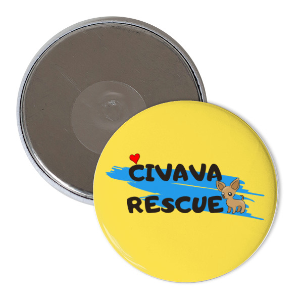 Magnet  s potiskem Čivava Rescue