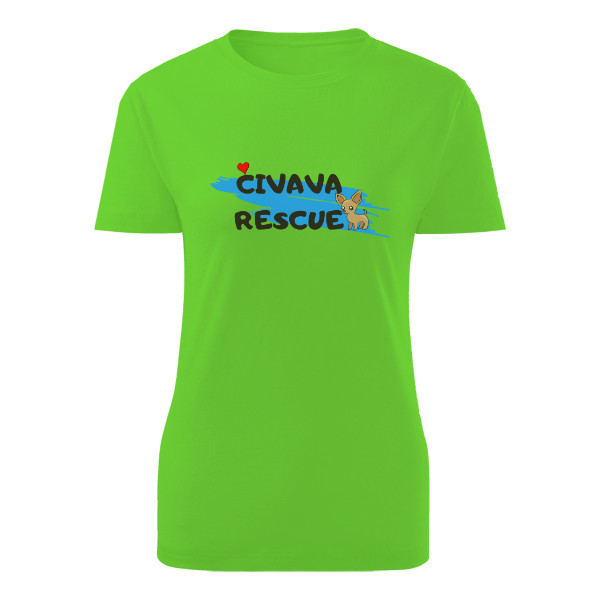 Tričko s potiskem Čivava Rescue