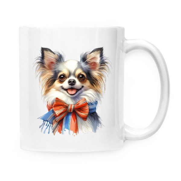 Hrnek malý bílý s potiskem Čivava