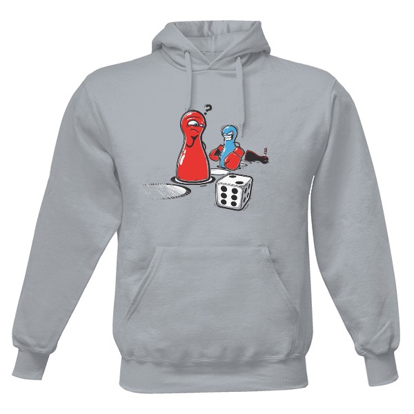 Pánská mikina s kapucí s potiskem Člověče nezlob se