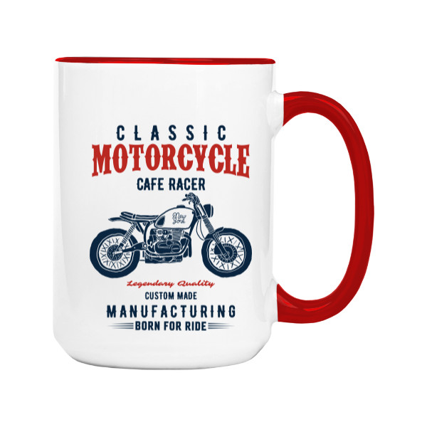 Mug big colourful s potiskem Clsassic motorcycle