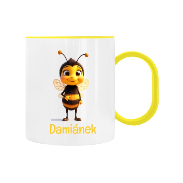 Dětský hrnek plastový s potiskem Čmeláček se jménem 
