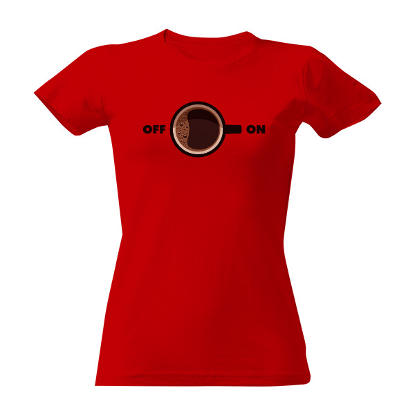 T-shirt Coffee ON/OFF black - W