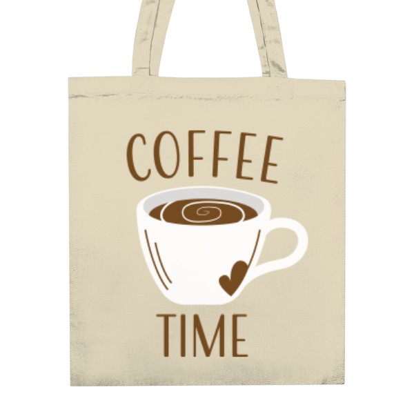 Unisex Cotton Bag s potiskem Coffee time