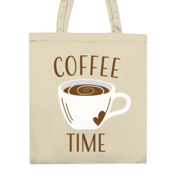 Nákupní taška unisex s potiskem Coffee time