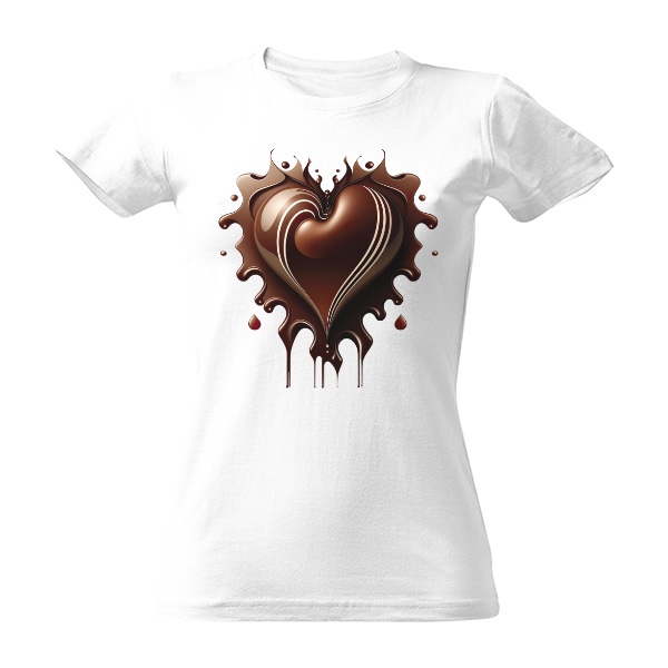 Tričko s potlačou Čoko srdce rozteklé