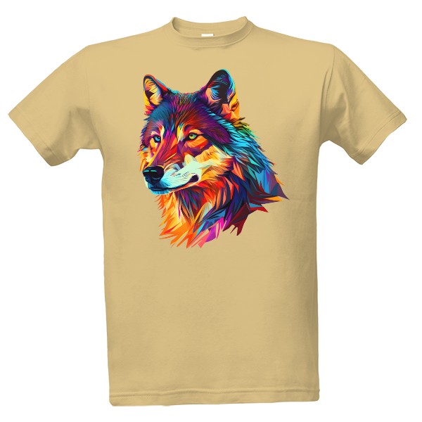 Colored wolf T-shirt