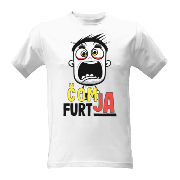 Tričko s potlačou ČOM FURT JA 