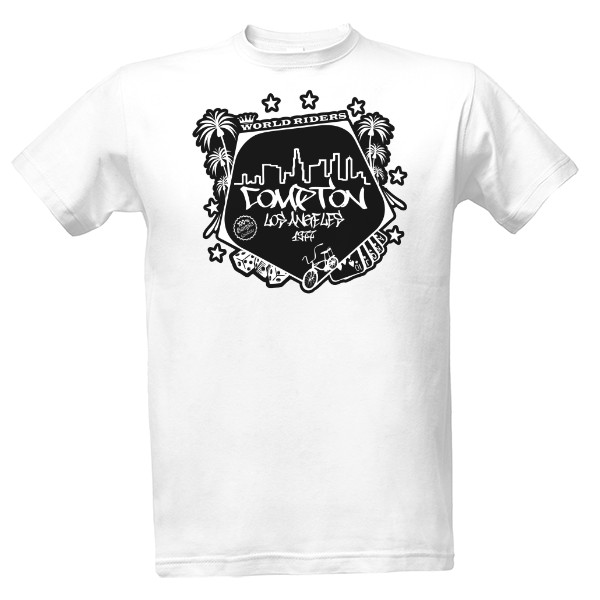 Tričko s potiskem Compton BW Classic Ramirez hip hop