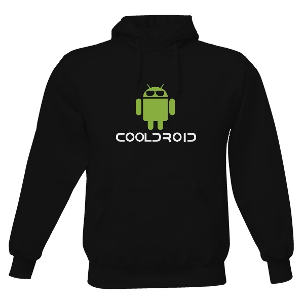 Pánská mikina s kapucí s potiskem Cooldroid