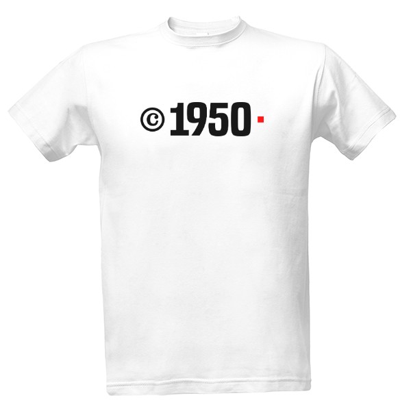 Tričko s potiskem Copyright 1950 Unikát