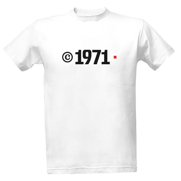 Tričko s potiskem Copyright 1971 Unikát