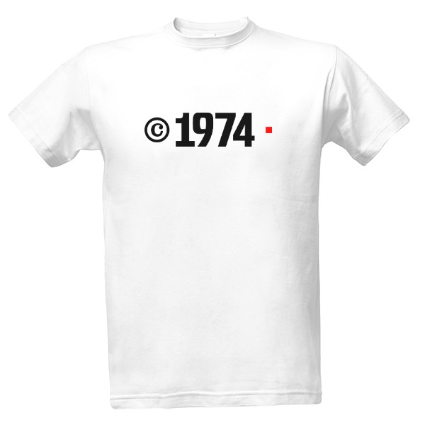 Tričko s potiskem Copyright 1974 Unikát