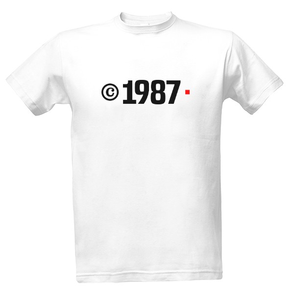 Tričko s potiskem Copyright 1987 Unikát