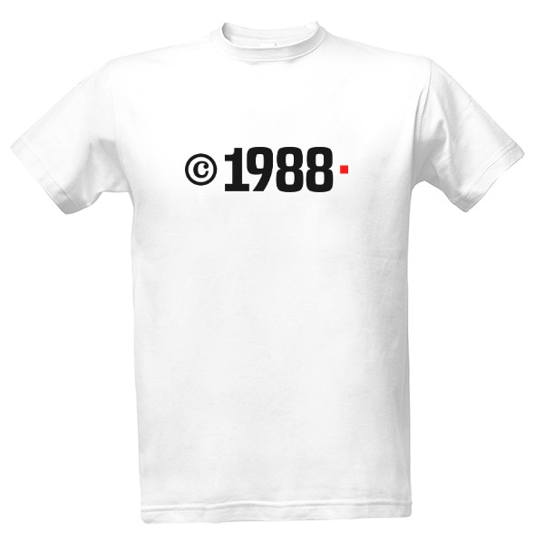 Tričko s potiskem Copyright 1988 Unikát