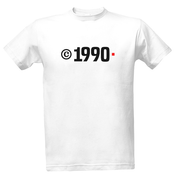 Tričko s potiskem Copyright 1990 Unikát