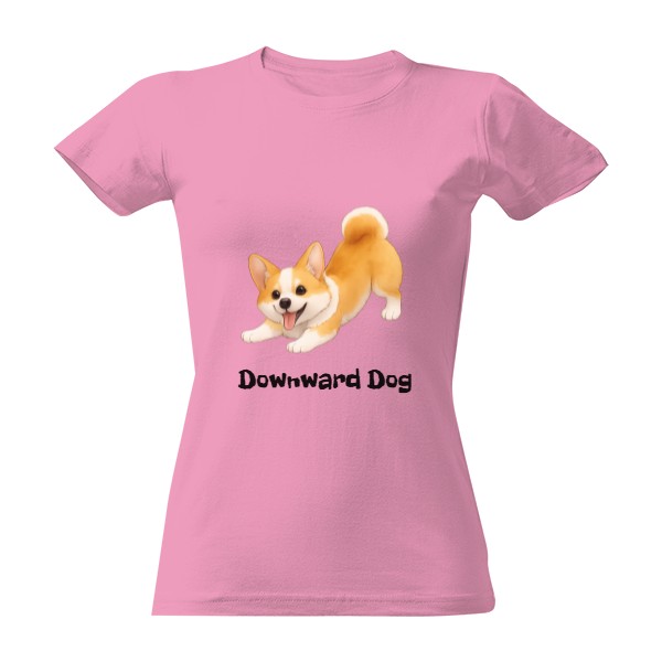 Tričko s potiskem Corgi cvičí jógu