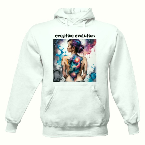 Pánska mikina s kapucňou s potlačou COSMIC TATTOO PASSION aut.