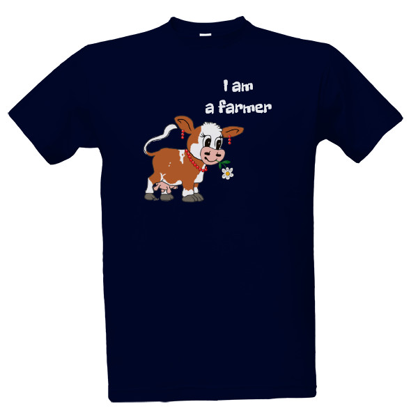 Tričko s potiskem cow-kráva-tele