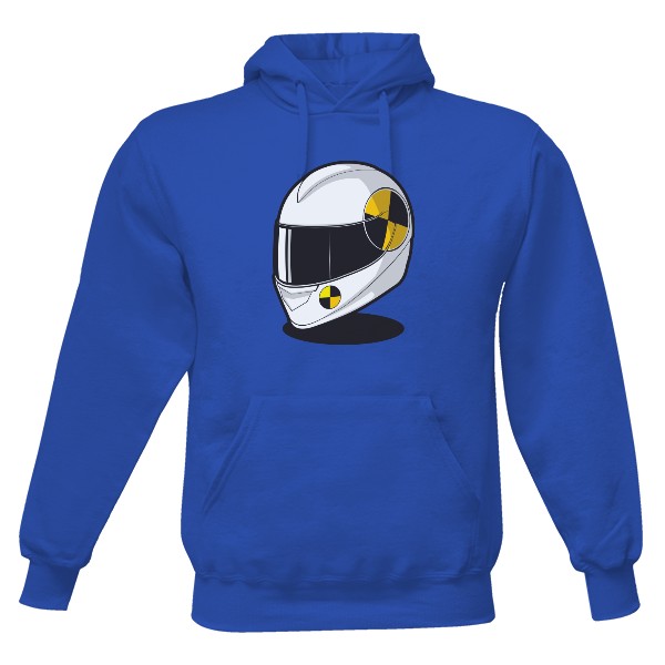 Pánská mikina s kapucí s potiskem Crashtest helm