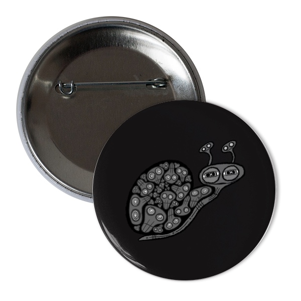 Crazy BooA deadly snail badge