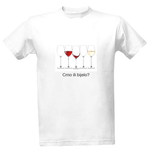 Tričko s potiskem Crno ili Bijelo