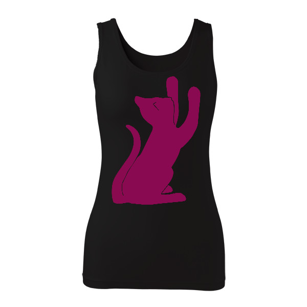 Tričko s potiskem Crop top - cat