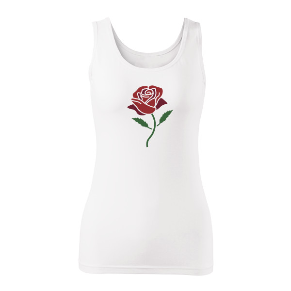 Tričko s potiskem Crop Top s růží