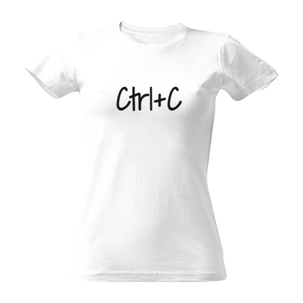 Tričko s potlačou Ctrl+C černý potisk