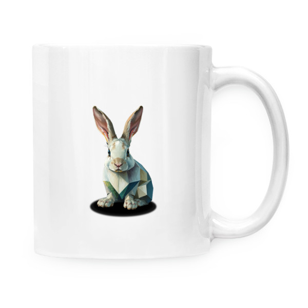 Hrnek malý bílý s potiskem Cute Bunny