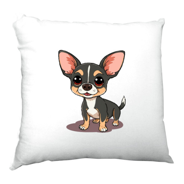 Polštář saténový s potiskem Cute chiwawa