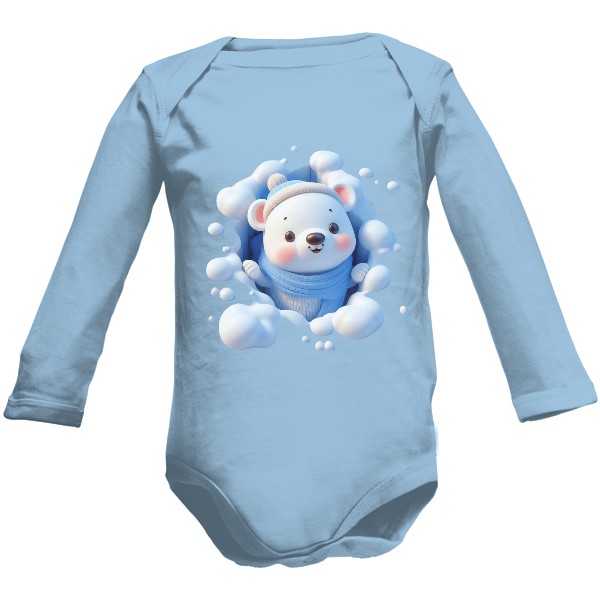 Dětské body Long  s potiskem Cute teddy