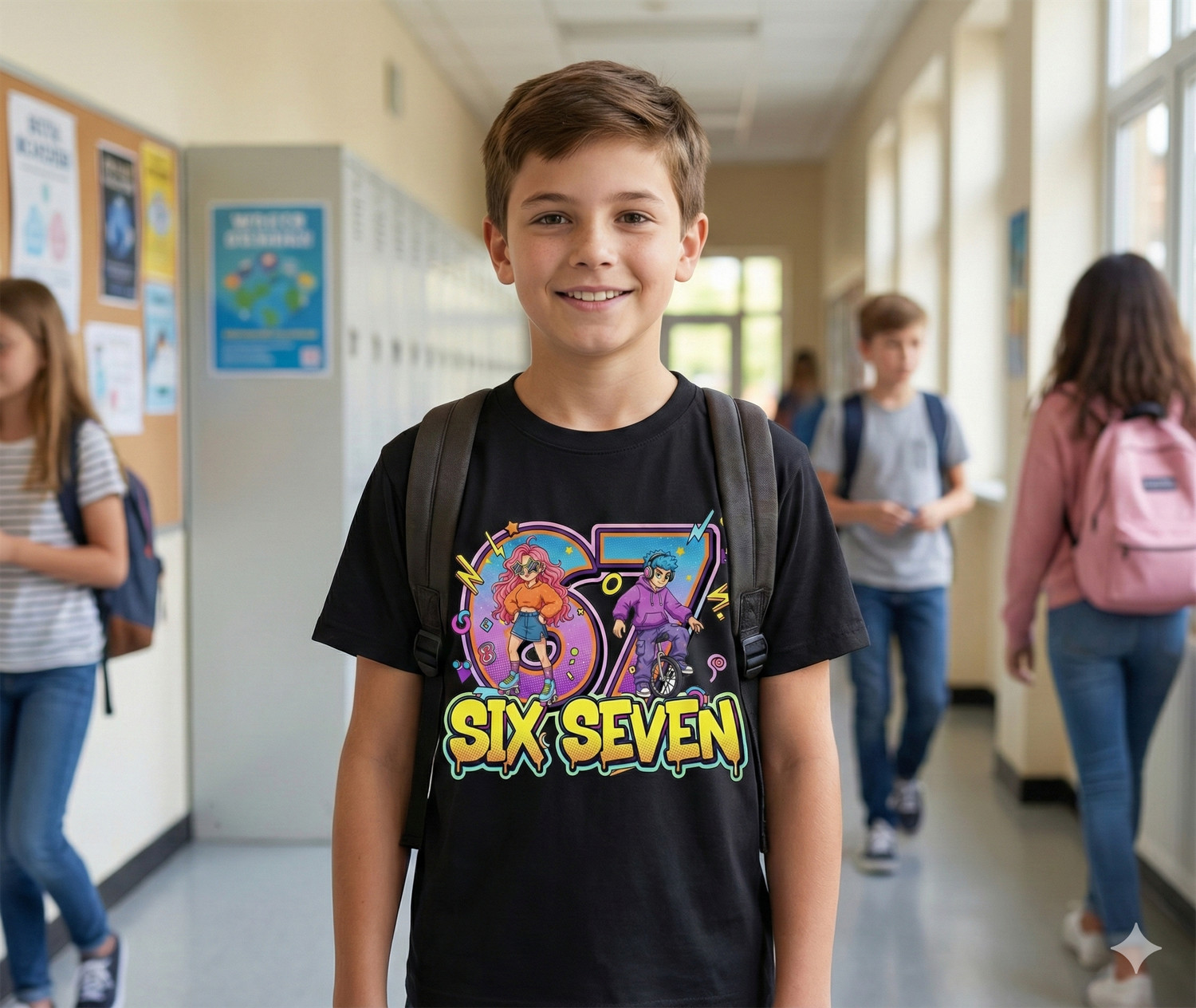 Tričko s potiskem Six seven 67 d
