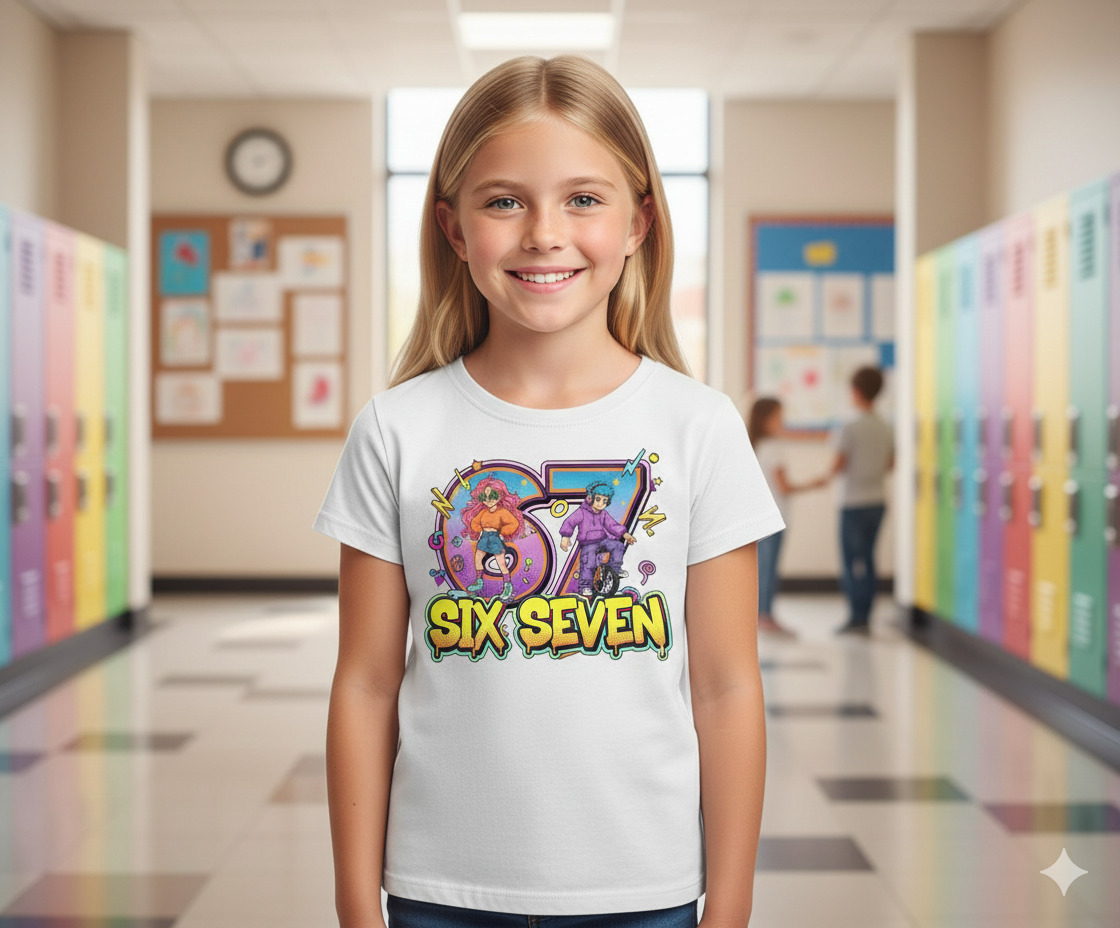 Tričko s potiskem Six seven 67 d