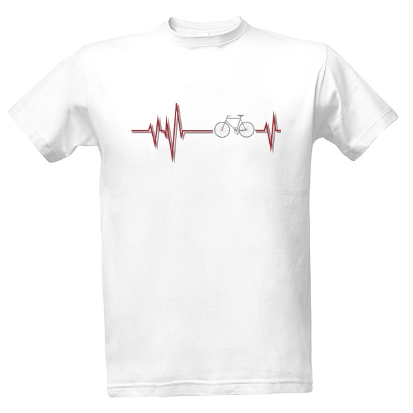 Tričko s potiskem cyklista srdcem