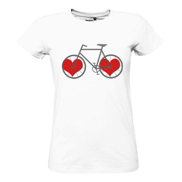 Tričko s potiskem cyklista srdcem