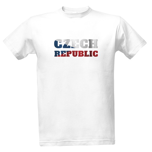 Tričko s potiskem Czech Republic-styl vlajky
